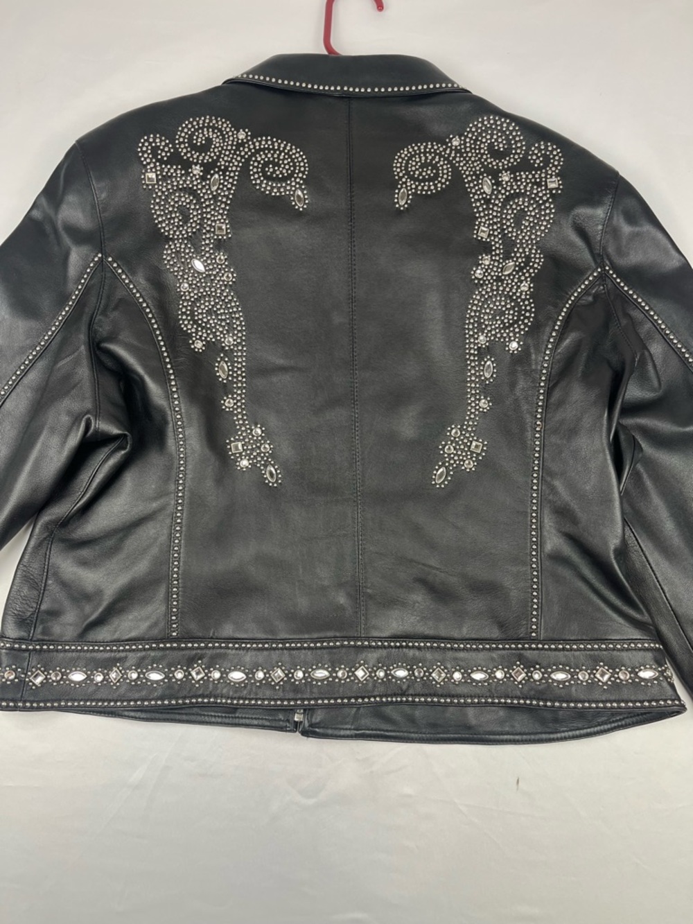 Cripple Creek Genuine Leather Jacket Women’s Studded Western Biker Black XXL - Picture 6 of 7